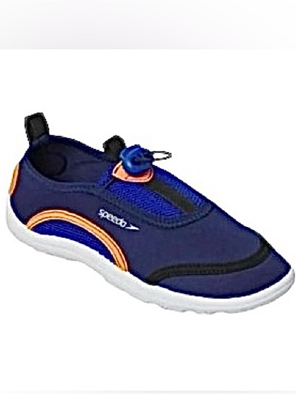 🆕- Speedo Boys Speedo Surfwalker Water Shoe Navy and Orange Slip-On. Size: 13-1